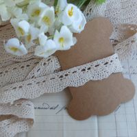 Spitze Spitzenband Baumwolle beige 3M dentelle coton