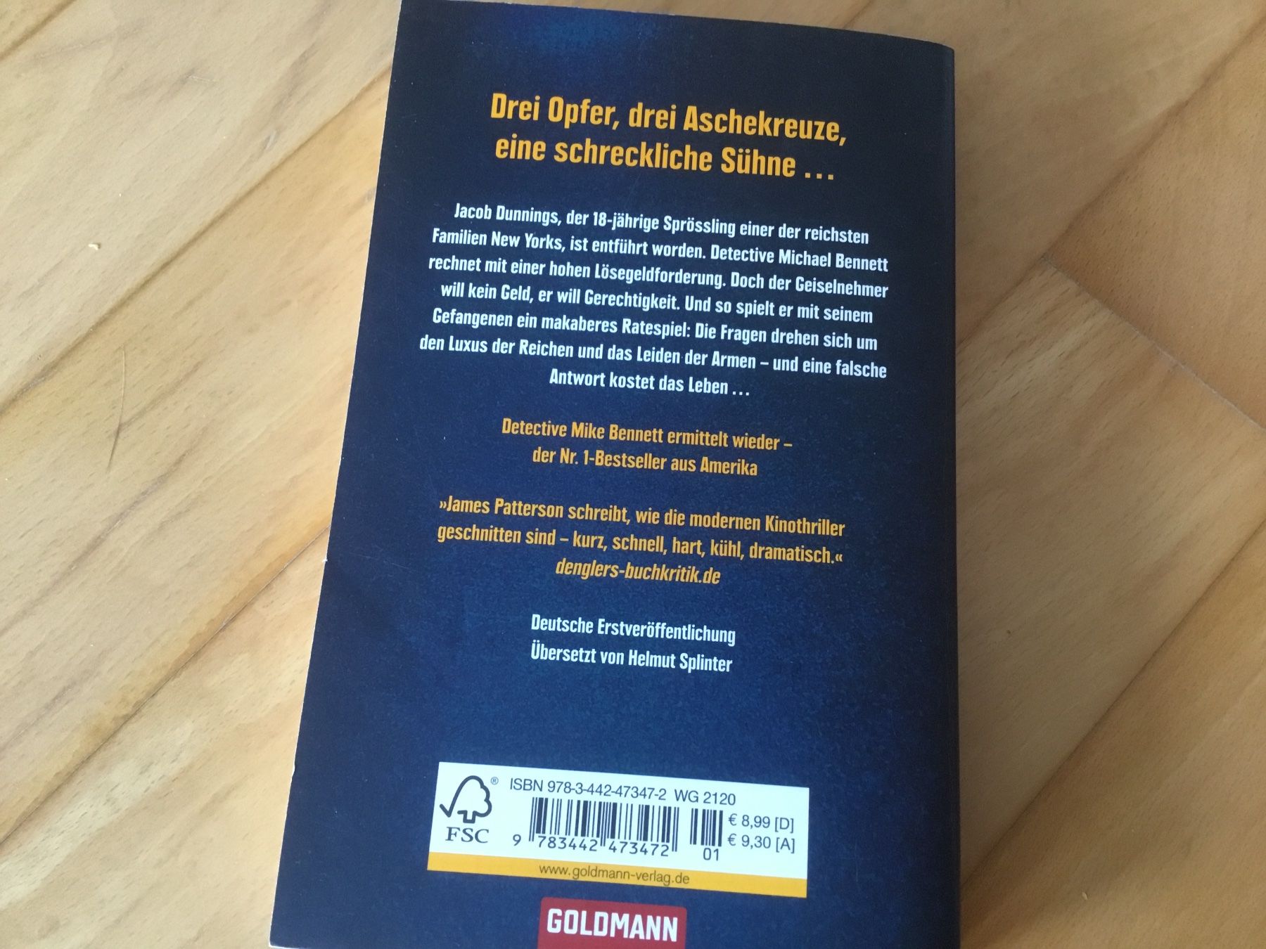 Libri: James Patterson: Sühne Tag – Usato da Kerzers venduto da Georges3210 1