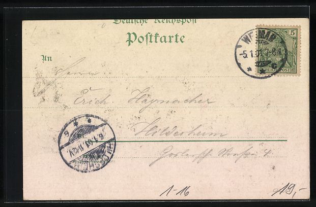 Cartoline postali: Litho Karl Alexander von Sachsen-Weimar- – Usato da Berlin venduto da bartko-reher 1