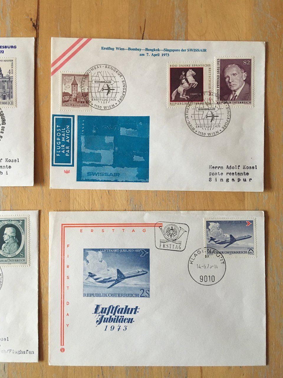Tutti i francobolli: 8 Flugbriefe Österreich 1972-76 – Usato da Nesslau venduto da andi_hon 3