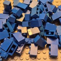 Lego 69 x Stein 1x2 (3004) blau