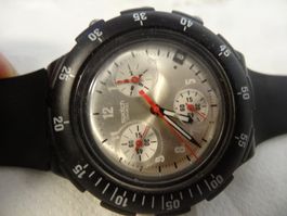 S-WATCH GRÖSE HEREN CHRONOGRAPH UHR.BOX.DAT.4J-LÄÜFT-43X45MM