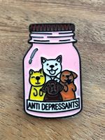 Lustiger Pin Hunde Anti-Depressants