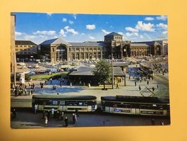 Nürnberg Hauptbahnhof Tram Strassenbahn belebte AK