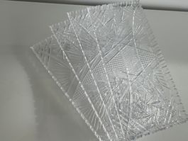 4  Serviertablett, Acryl, Vintage Deko, wie neu