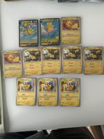 Lotto 11 carte Pokémon Pikachu varie edizioni usate