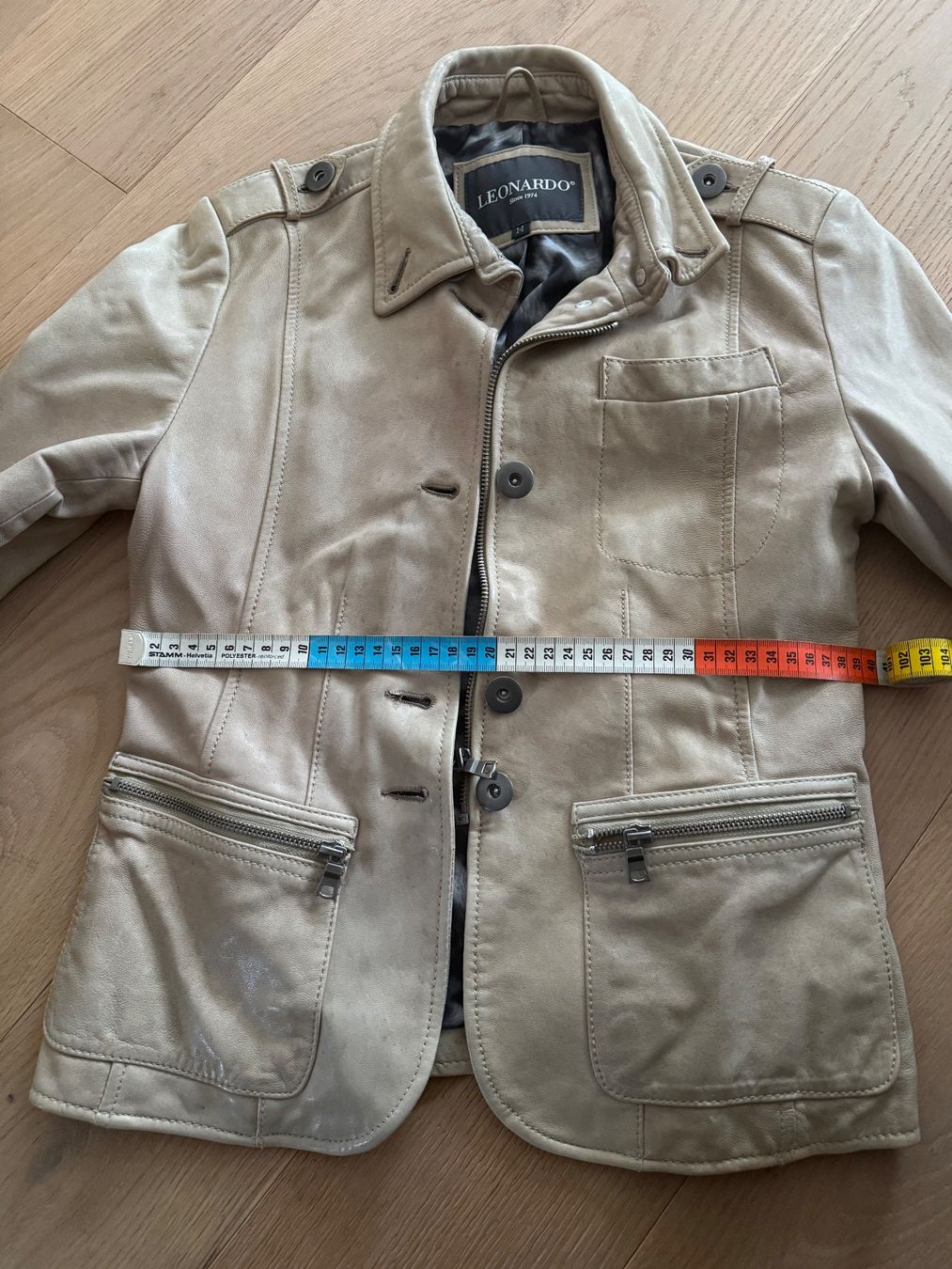 Giacche: Leonardo Lederjacke beige, Grösse M – Usato da Hornussen venduto da Regeboge77 3