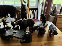 Bärenfiguren-Set, gut erhalten, Dekoration für Ihr Zuhause!