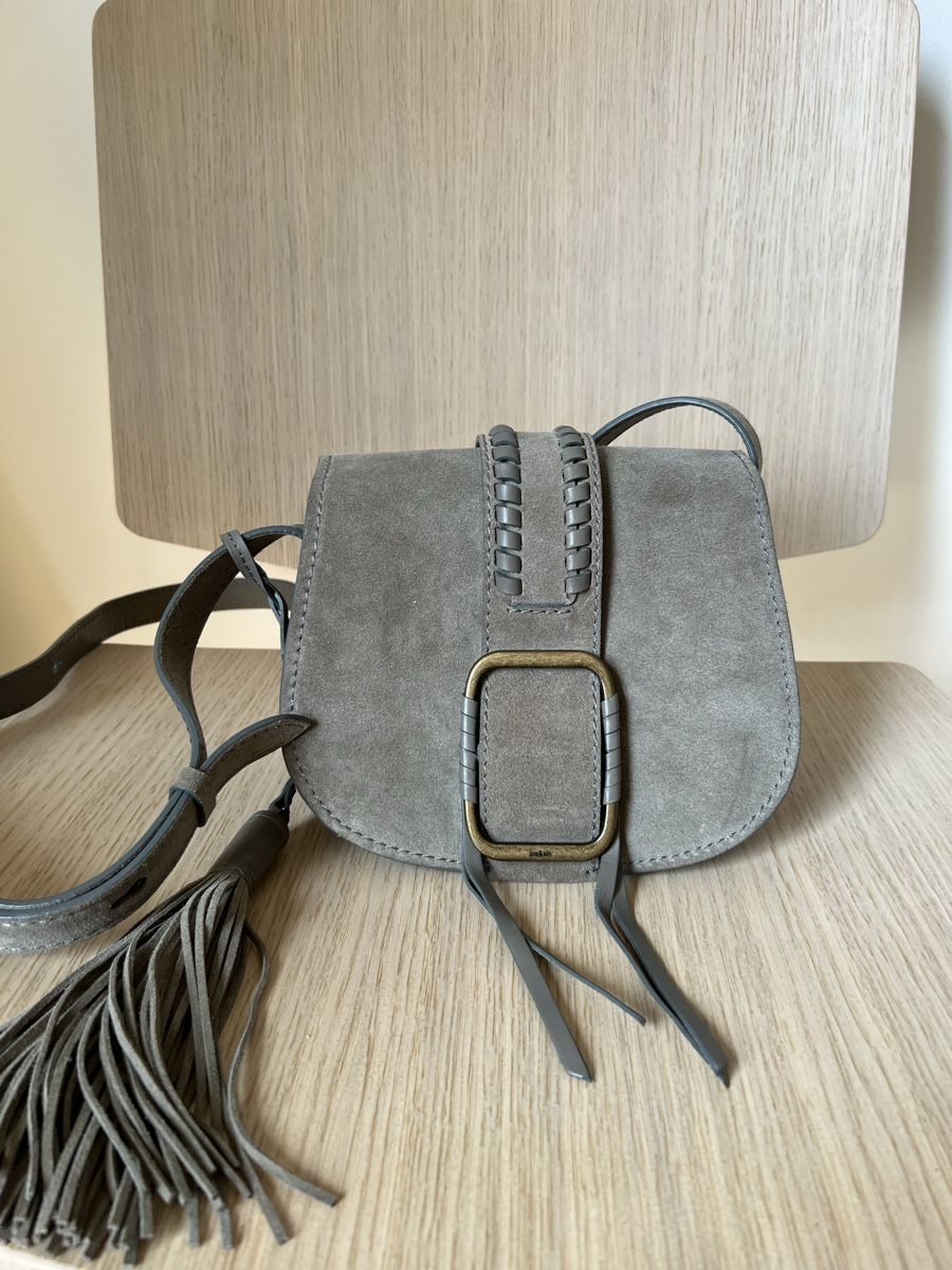 Ba&Sh Borse da donna: Sac Ba&sh en daim gris taupe – Usato da Genève venduto da Chi1206 1