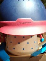 Reithelm Fouganza blau rot gebraucht 52-55 cm Kind