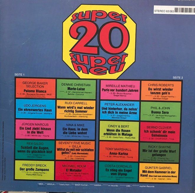 Dischi in vinile: 6x LPs Schlager-Sampler – Usato da Grüningen venduto da azulmarron 1