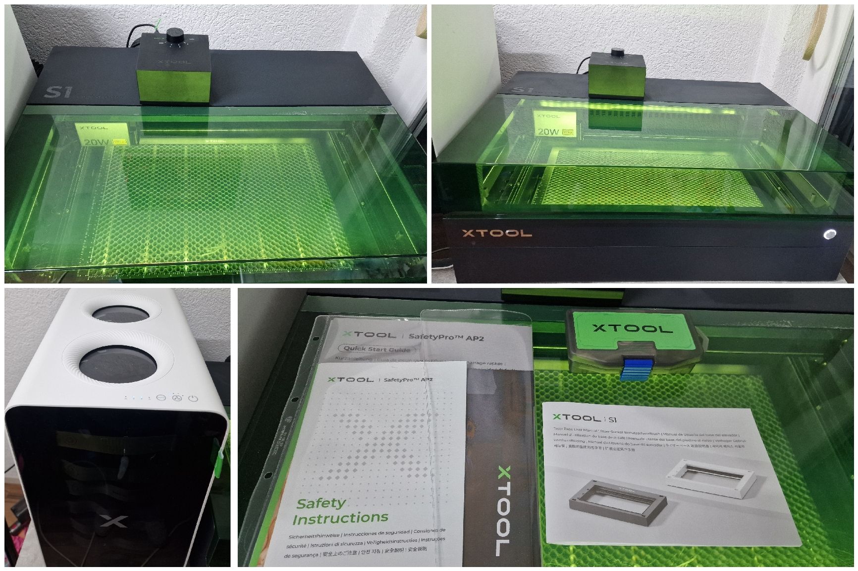 XTool Tutte le macchine: xTool S1 20W Laser Komplettset + AP2/RA2/Honeycomb/RiserBase – Usato da Neuenegg venduto da Sonnie.Nick 1