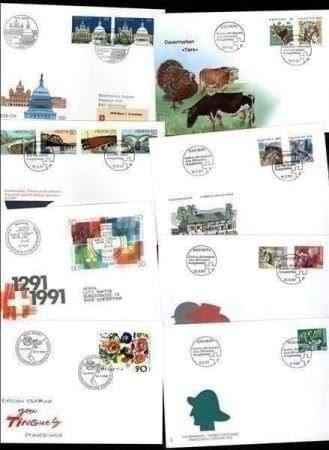 Tutti i francobolli: FDC ca.143 Belege Werbe Kat. 395-820 EINMALIG  (FC123-B) – Usato da Seuzach venduto da Harri19
