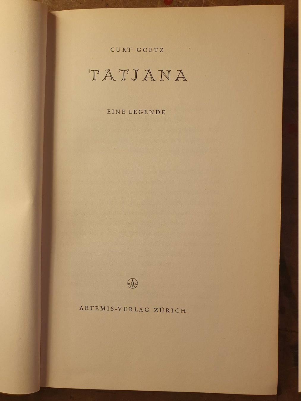 Libri: Tatjana - eine Legende - Curt Goetz – Usato da Zürich venduto da loosebone 2