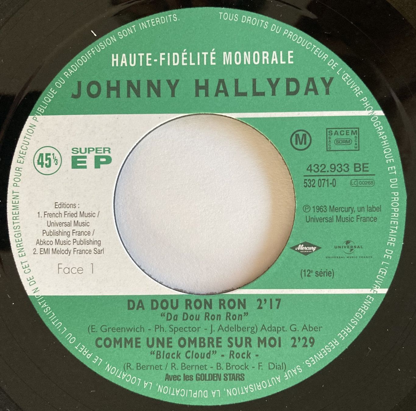 Schallplatten: JOHNNY HALLYDAY - DA DOU RON RON – Gebraucht aus Bottens von hotter-than-hell 2