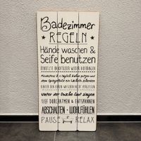 Badezimmer Regeln Holz Bild 30 x 60 cm