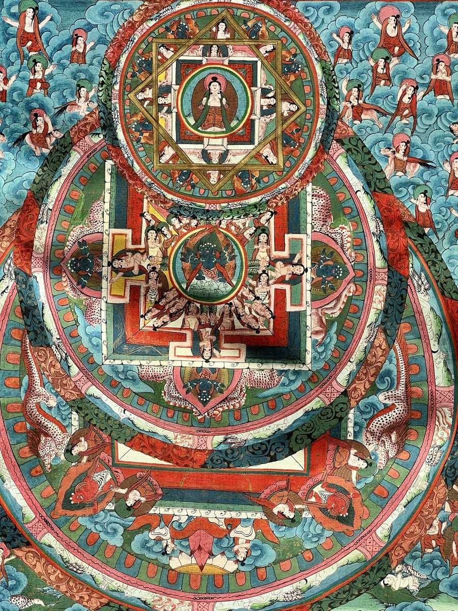 Poster & Bilder: Antikes Thangka Mandala,  handgemalt – Gebraucht aus Arboldswil von psp_cjt9 1