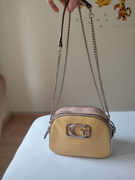 Sac bandoulière Guess jaune/rose pâle, état parfait (Neuf (Voir