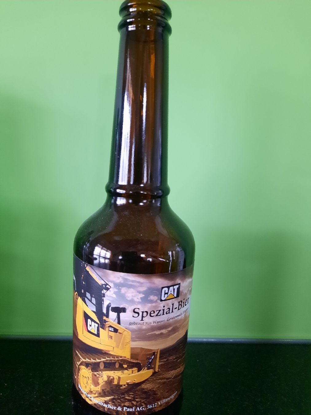 Bicchieri, Caraffe & Bottiglie: CAT Caterpillar Bierflasche leer – Usato da Wattwil venduto da Parase