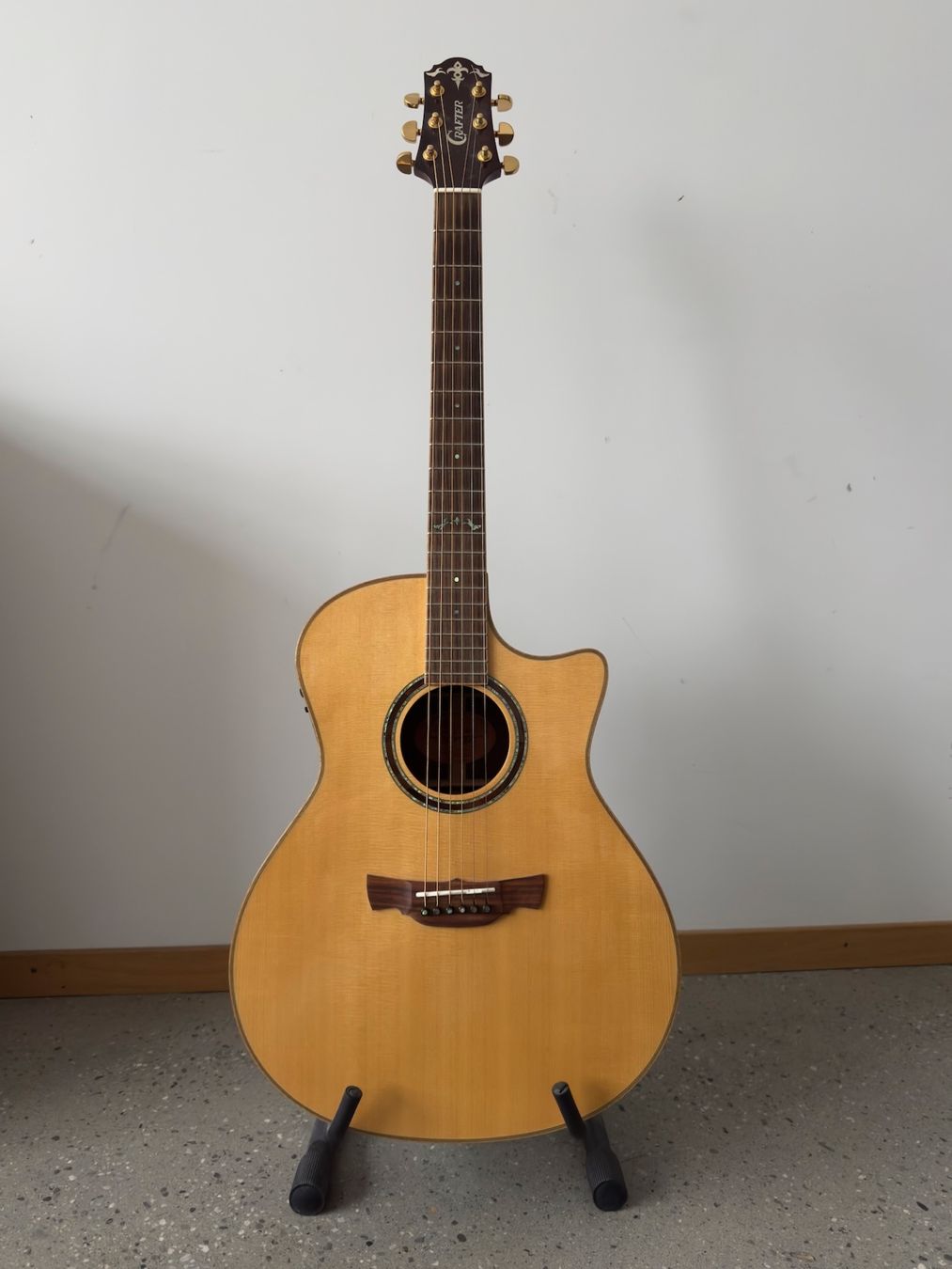 Strumenti musicali: Gitarre CRAFTER GLXE-3000/RS – Usato da Vevey venduto da souris14
