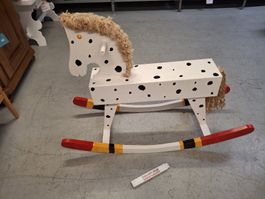 Tolles Schaukelpferd mit Tupfenmuster, Handgefertigt