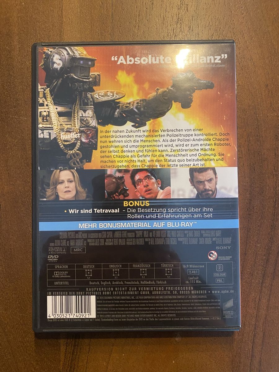 Tutti i DVDs: Chappie DVD – Usato da Thunstetten venduto da Virus_33 2
