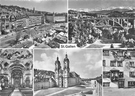 St. Gallen (SG) – Mehrbildkarte mit Stadtansichten G