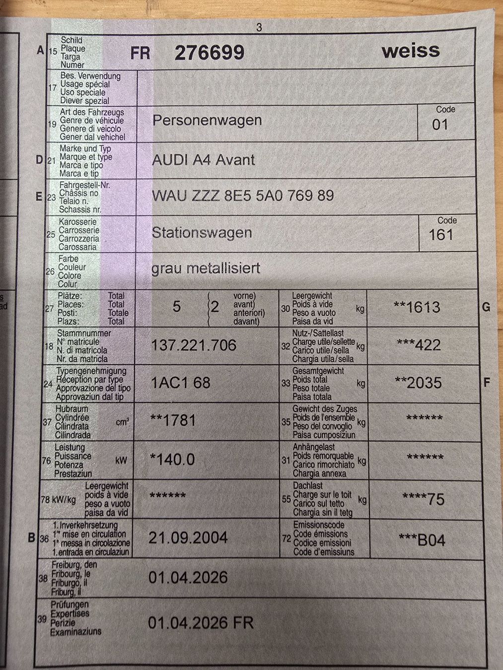 Audi Automobili: Audi A4 B6 1.8T – Usato da Wünnewil venduto da tinumueller 6