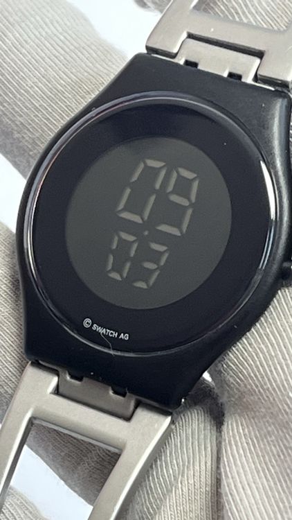 Swatch Orologi: Coole Swatch , schwarz, Stahlband – Usato da Grenchen venduto da chththl 4