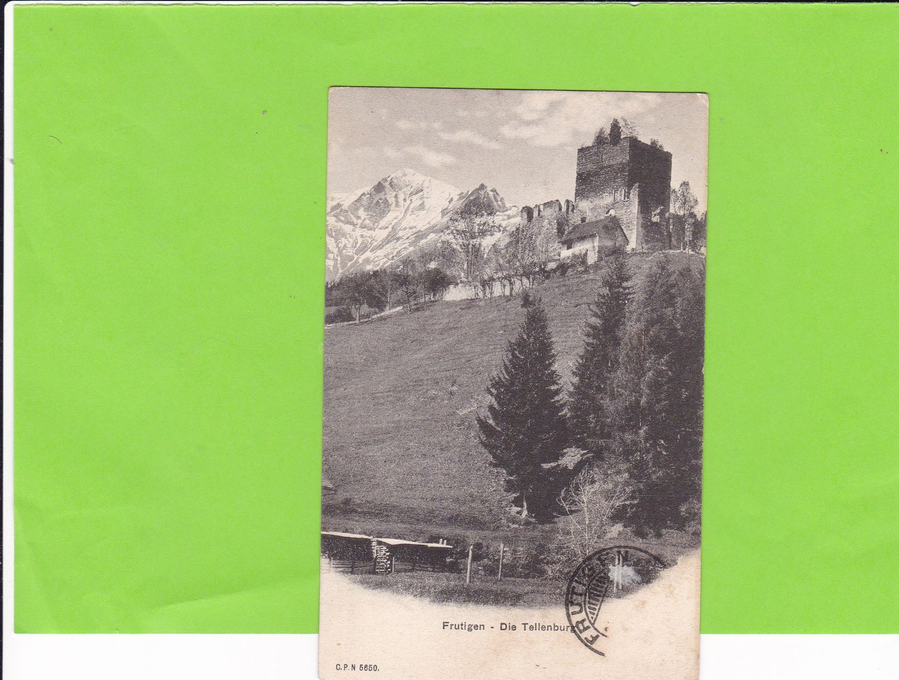 Cartoline postali: Frutigen-Die Tellenburg – Usato da St. Peterzell venduto da neckertal