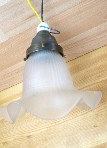 Lampen: Antike Messing - Deckenlampe mit Schirm – Gebraucht aus Effretikon von Heimstudio