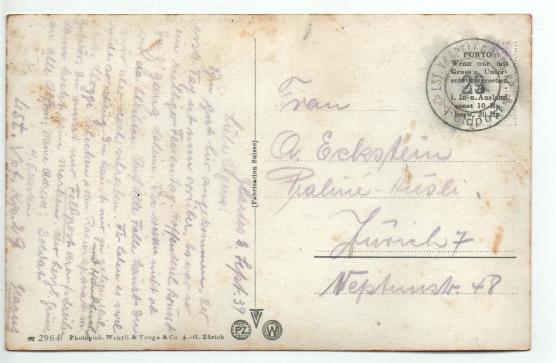 Ansichtskarten: GLARUS Burg-Kapelle – Gebraucht aus Jona von philajona 1