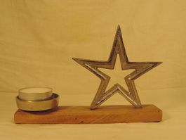 Teelicht Weihnachtsdekoration, Metall Stern, neu
