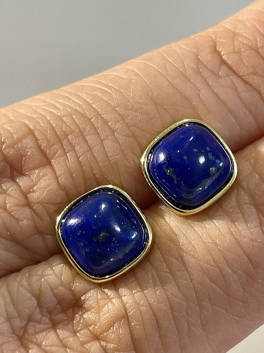 Orecchini pendenti & Orecchini a lobo: S925 Stift, Edelstein-Ohrringe, Lapislazuli-Ohrsteker – Nuovo e nell'imballaggio originale da Schiers venduto da sisikristall