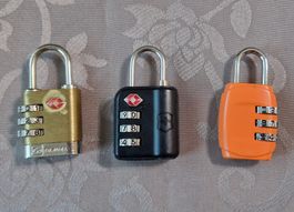 3x Koffer Reise Zahlenschloss