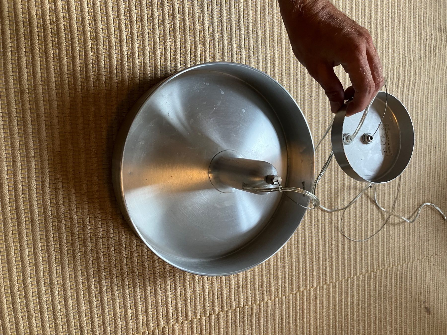 Lustres & lampes de plafonds: Deckenlampe Desingner Metall rund – D'occasion à Basel par highspeedvelo
