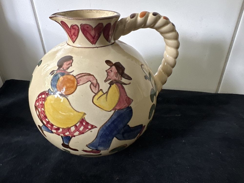 Landler Keramik Krug, bunt bemalt, mit Villeroy & Boch Stemp (Gebraucht ...