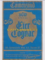 Etikette für Likör - Eier Cognac aus Steinen SZ /bd