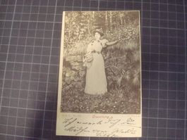 No 8 Postkarte Frau in Erwartung Portrait AB NUR 50 RP