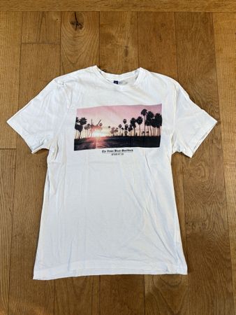 T-Shirt H&M Weiss Grösse S "The Venice Beach Boardwalk"