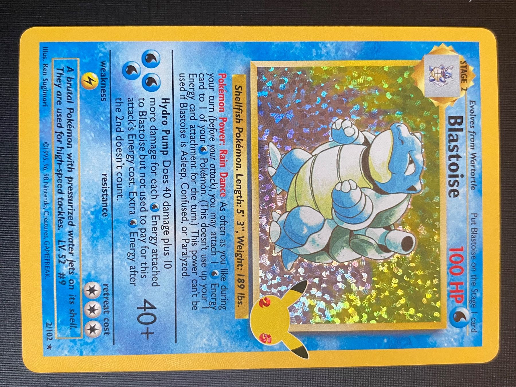 Pokémon Carte collezionabili: Blastoise Holo 25th anniversary 2/102 - Base Set - EN - NM+ – Nuovo (secondo la descrizione) da Yverdon-les-Bains venduto da Prismea
