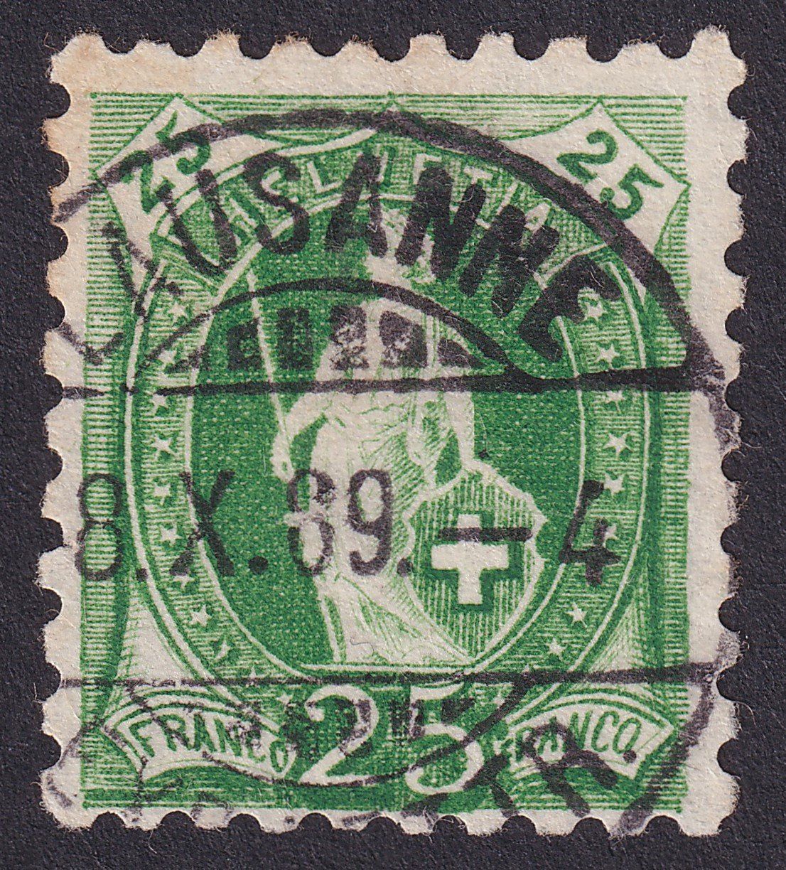 Alle Briefmarken: 67B mit Vollstempel LAUSANNE VD – Gebraucht aus Ebikon von SilvioFreund