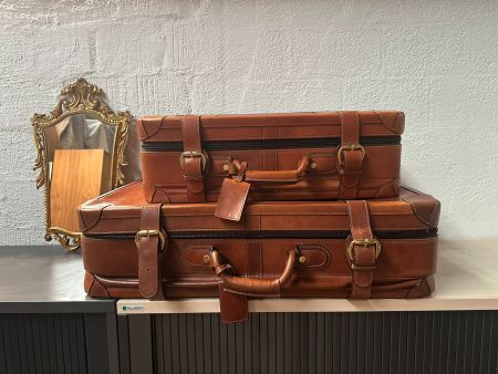 Elegantes Leder Reisekoffer-Set von Mädler, top Zustand �..