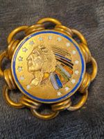 Vergoldete viktorianische Indianer Brosche ca 1880-1900