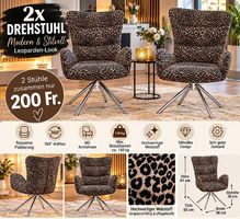 2x Drehsessel Leopard  
