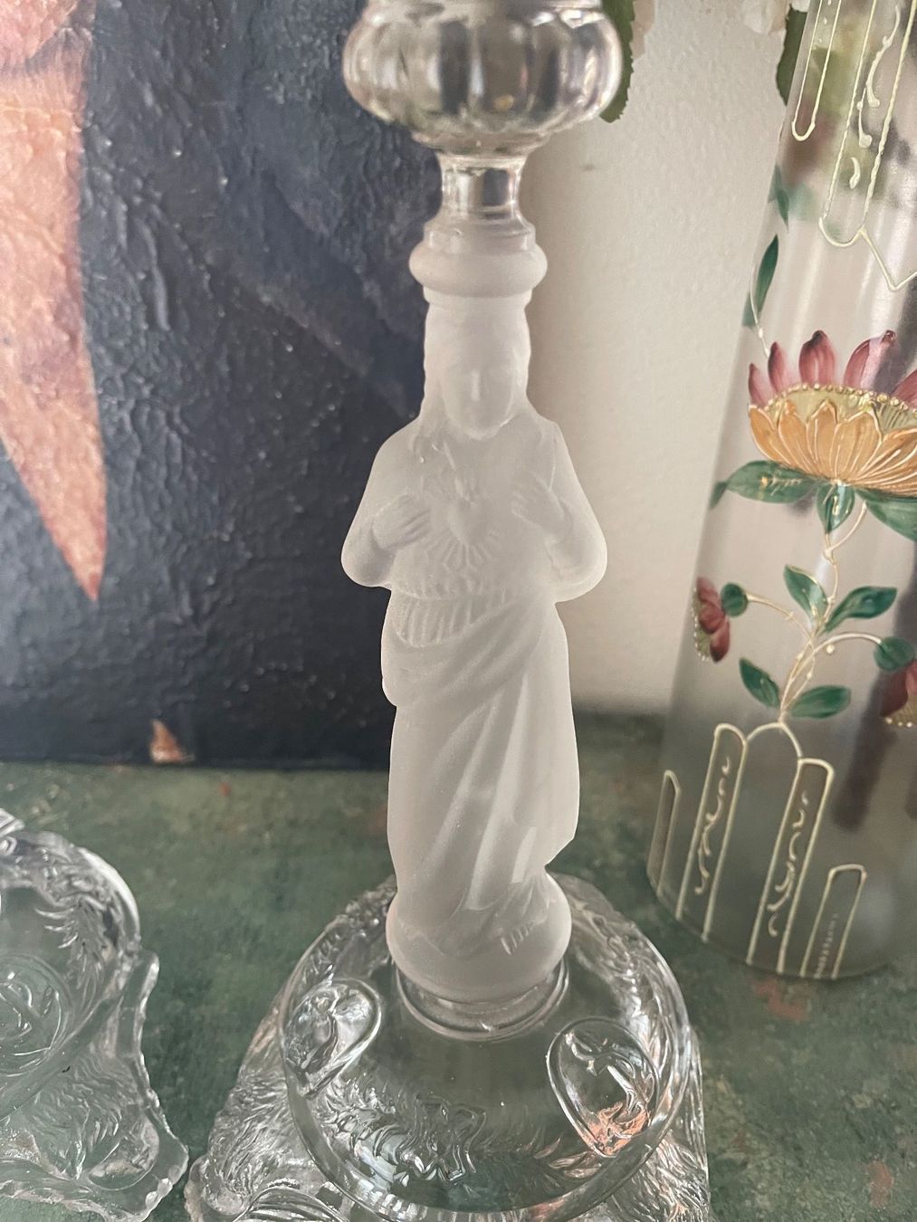 Portacandele: Religiöses Kerzenpaar Val Saint Lambert – Usato da Villnachern venduto da socondlife 2