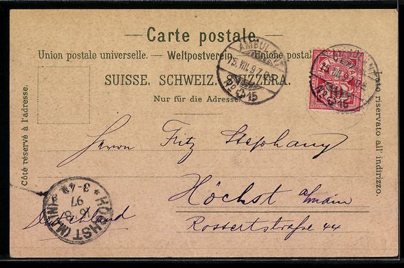 Cartes postales: Litho Interlaken, Blick von Interlaken a – D'occasion à Berlin par bartko-reher 1