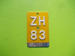 Velonummer / Mofanummer / Töfflinummer ZH 83