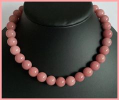 KETTE HALSKETTE STEINKETTE EDELSTEINKETTE NATURQUARZ ROSA