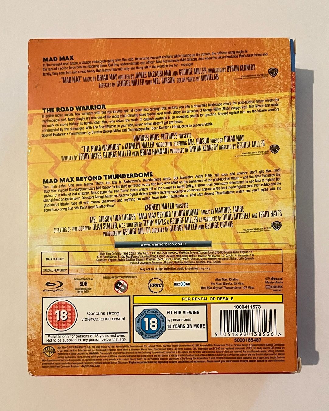 Tutti i DVDs: Mad Max Trilogy (1979-1985) Blu-Ray – Usato da Fahrweid venduto da pasta_555 1